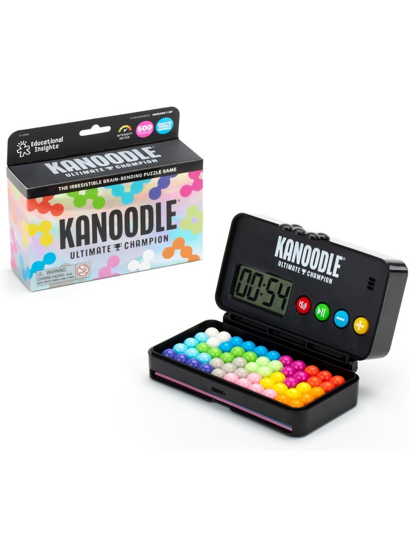 Educational Insights Kanoodle Ultimate Champion - 3D Brain Teaser Puzzle with Timer, Handheld Travel Games & Toys for Single Player, Challenging Logic Puzzles & Gifts for Kids, Teens & Adults Ages 7